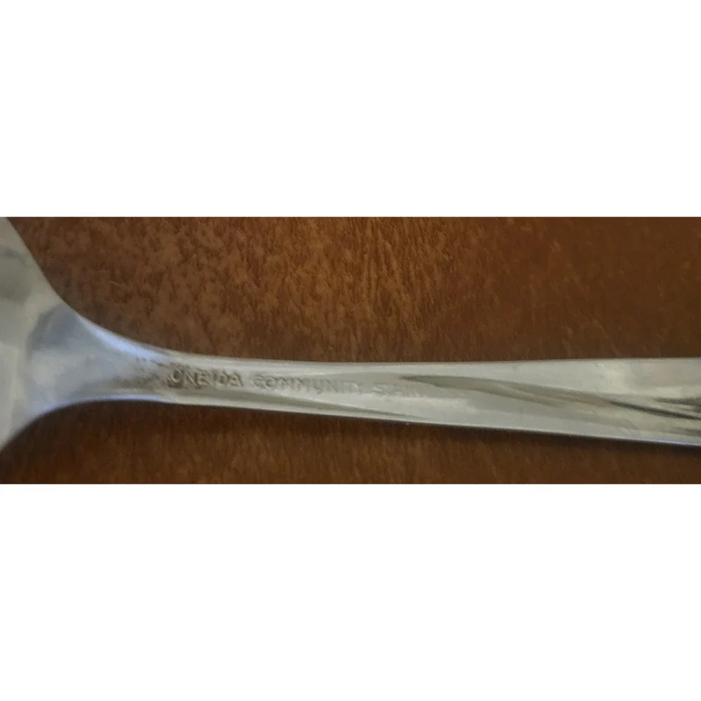 4 Piece Set Oneida Community Stainless Twin Star Soup Spoons VTG Cottagecore MCM
